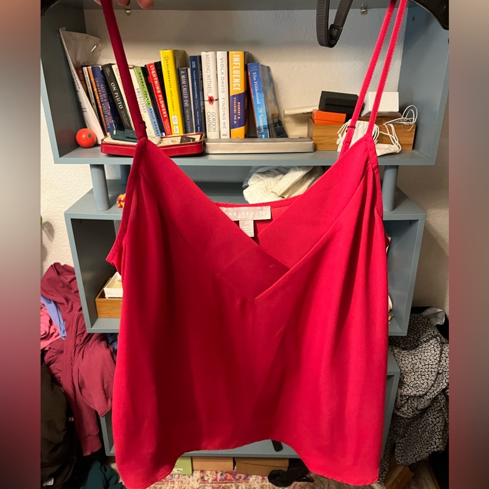 Chelsea28 hot pink wrap cami top